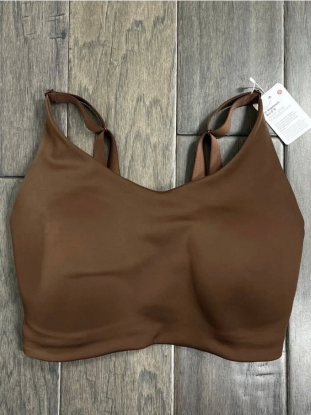 Lululemon NWT In Alignment Bra *Light Support, D–G Cups Java - Picture 3 of 10